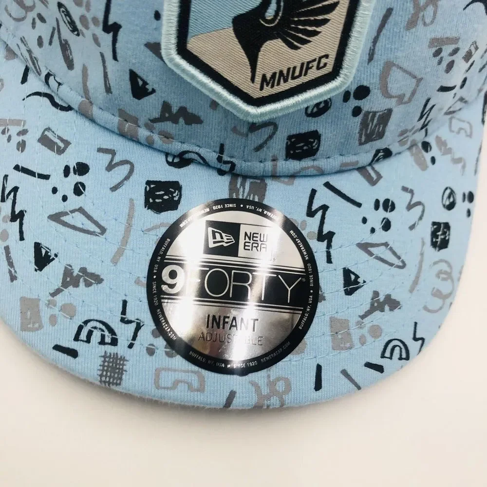 New Era 9FORTY Infant‎ Minnesota United FC MNUFC Blue Doodle Hat 3949158 NEW